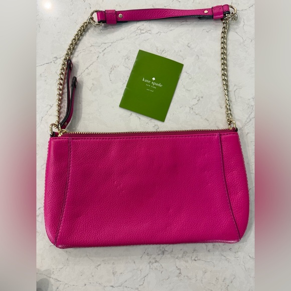 GUC Kate Spade Fuchsia Leather Wristlet - Picture 2 of 5